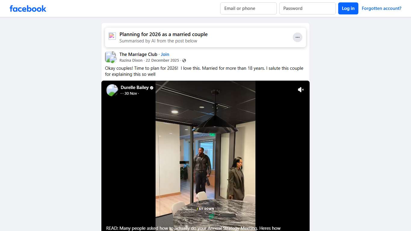 The Marriage Club Okay couples! Time to plan for 2026 Facebook